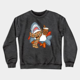 Pumpkin Spice Plushie Shark Crewneck Sweatshirt